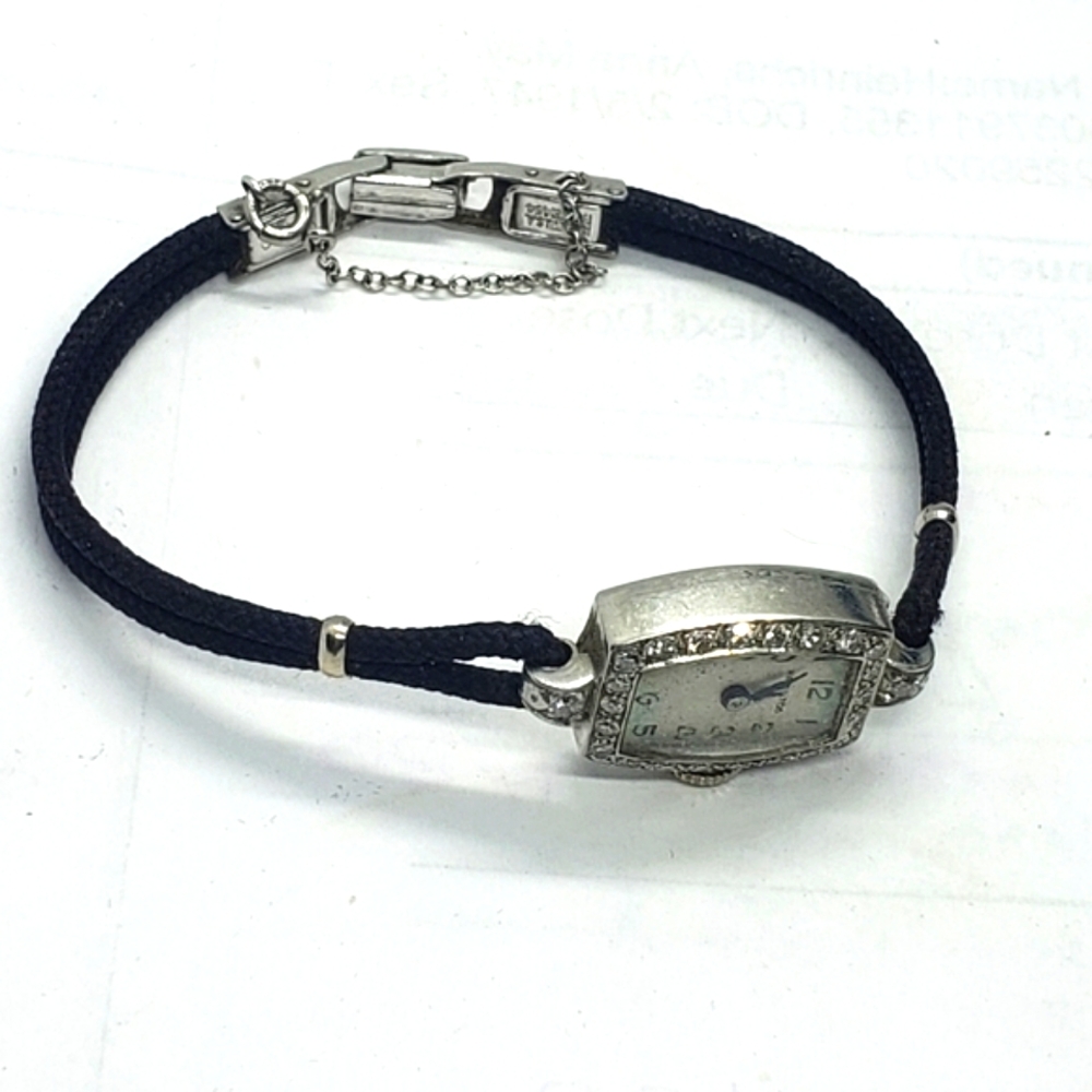 Platinum & Diamond Watch Lady Hamilton - Picture 9 of 12